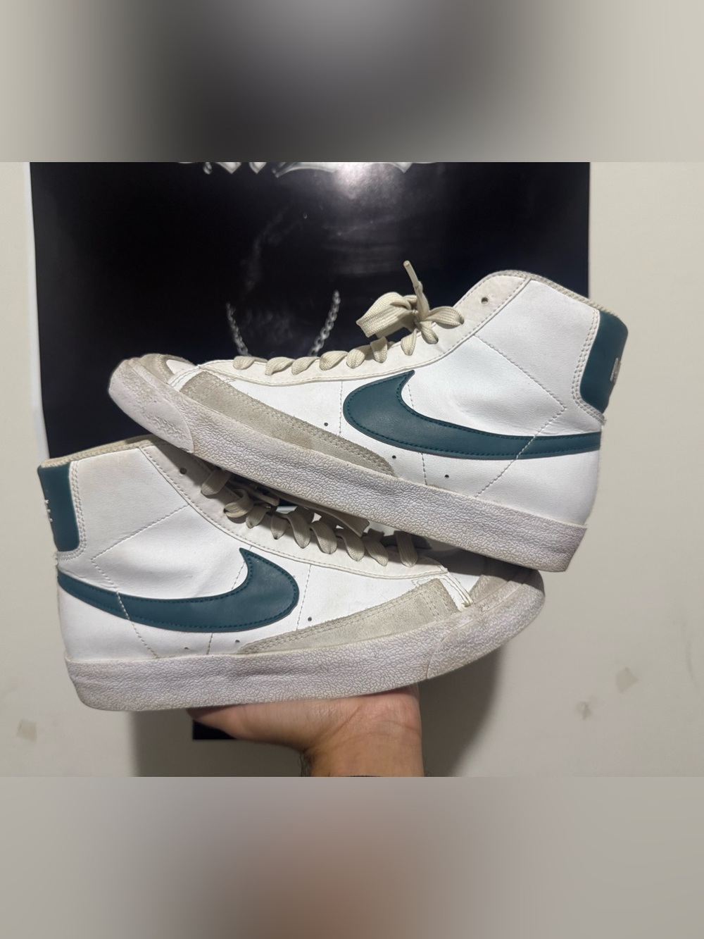 Nike Blazer Mid '77 dark Teal green 
size 7Y